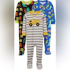 Simple Joys by Carters | Snug Fit Footed Pjs | 3-pack